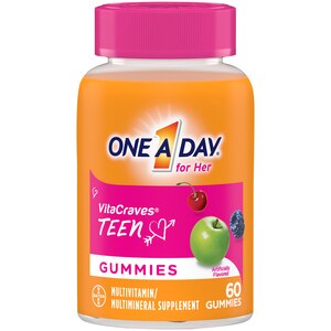 One A Day For Her Teen Multivitamin Gummies, 60 CT