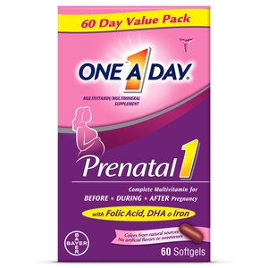 One A Day Women's Prenatal 1 Multivitamin Softgels, 60 Ct , CVS
