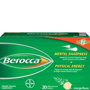 Berocca Orange Flavored Effervescent Tablets, 20 CT