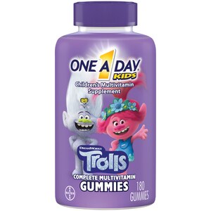 One A Day Kids Trolls Multivitamin for Children Gummies, 180 CT