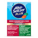 Alka-Seltzer Plus Maximum Strength Sinus Congestion & Pain PowerMax Gels Day & Night Combo Pack, 24 CT, thumbnail image 1 of 6