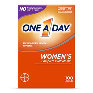  One A Day Women`s Multivitamin, Supplement with Vitamins A, C, E, B1, B2, B6, B12, Biotin, Calcium and Vitamin D, 100 count 