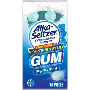 Alka-Seltzer Heartburn Relief Gum, Peppermint, 16 CT