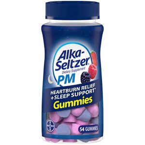 Alka-Seltzer PM Heartburn Relief + Sleep Support Gummies Mixed Berry, 54 CT