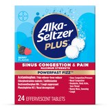 Alka-Seltzer Plus Maximum Strength Sinus, Congestion and Pain Tablets, 24 CT, thumbnail image 1 of 8