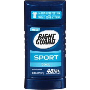 Right Guard Sport Antiperspirant Deodorant Stick, Cool, 2.6 Ounce