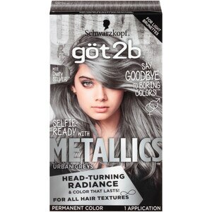 Got2b Metallic Permanent Hair Color, M72 Dusty Silver - 1 , CVS