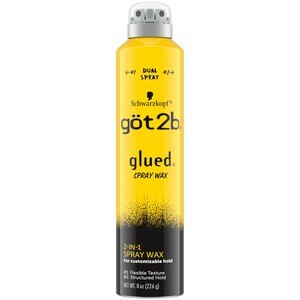  Got2b Glued Spray Wax with 2-in-1 Dual Spray Nozzle, 8 OZ 