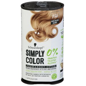 Schwarzkopf Simply Color Permanent Hair Color Cream, 7.56 Dark Golden Blonde, 1 Kit , CVS