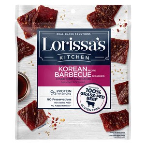 Lorissa's Kitchen Korean BBQ Tender Beef Steak Strips, Beef Jerky, 2.25 OZ