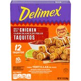 Delimex White Meat Chicken Corn Taquitos Frozen Snacks, 12 ct, 12 oz, thumbnail image 1 of 3