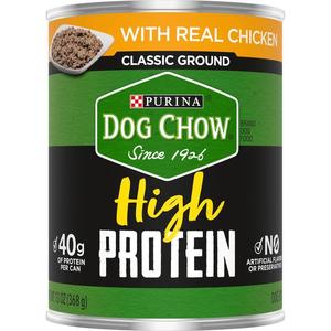  Purina Dog Chow High Protein Pate Wet Dog Food With Real Chicken,  13 OZ 