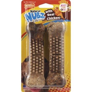 Nylabone Natural Nubz Edible Dog Chews, 2 ct