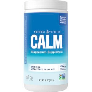 Natural Vitality Calm Magnesium Supplement Drink Mix, Unflavored, 4 OZ