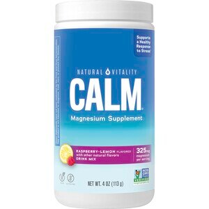 Natural Vitality Calm Magnesium Supplement Drink Mix, Raspberry-Lemon Flavor, 4 OZ