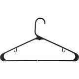 Merrick Plastic Tubular Hangers, Black, 12 ct, thumbnail image 2 of 4