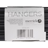 Merrick Plastic Tubular Hangers, Black, 12 ct, thumbnail image 4 of 4