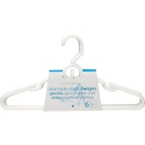 Merrick White Plastic Tubular Hangers, 7 ct.