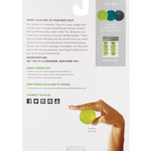 Gaiam Restore Hand Therapy Kit Soothe Joint Pain Includes 3 Hand Therapy Balls 
