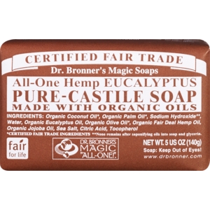 Dr. Bronner's Magic Soaps - Jabón de tocador puro de Castilla, Eucalyptus