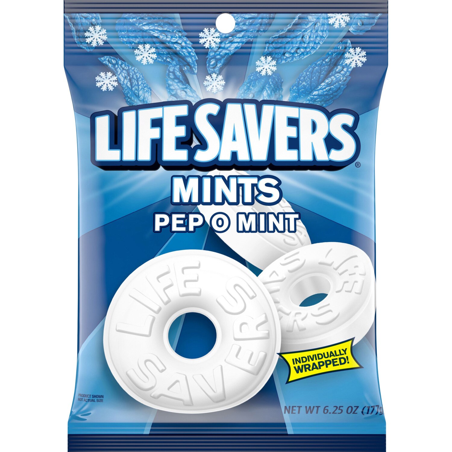 LIFE SAVERS Pep O Mint Candy Bag, 6.25 OZ