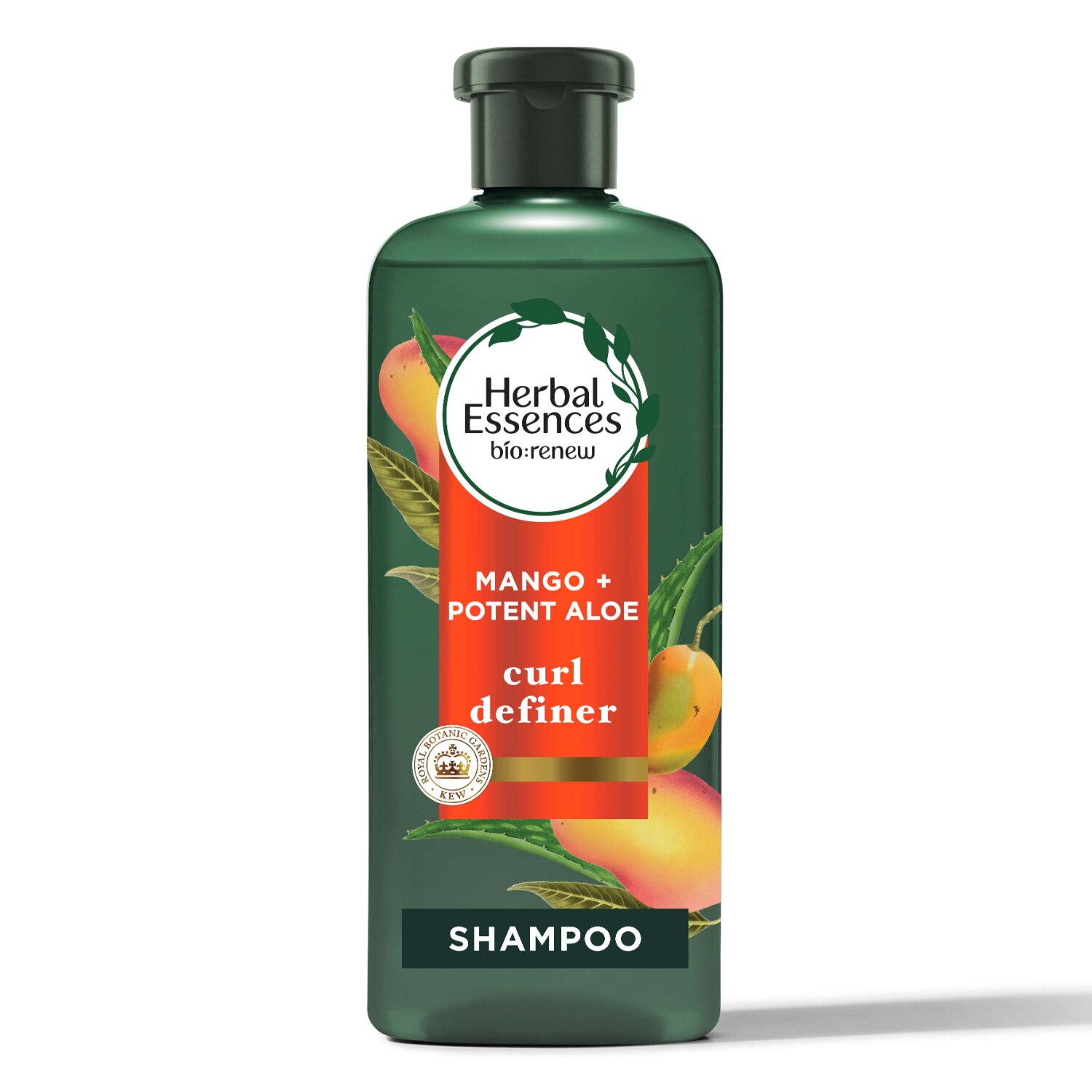 Herbal Essences bio:renew - Champú sin sulfato para cabello rizado, Potent Aloe + Mango, 13.5 oz