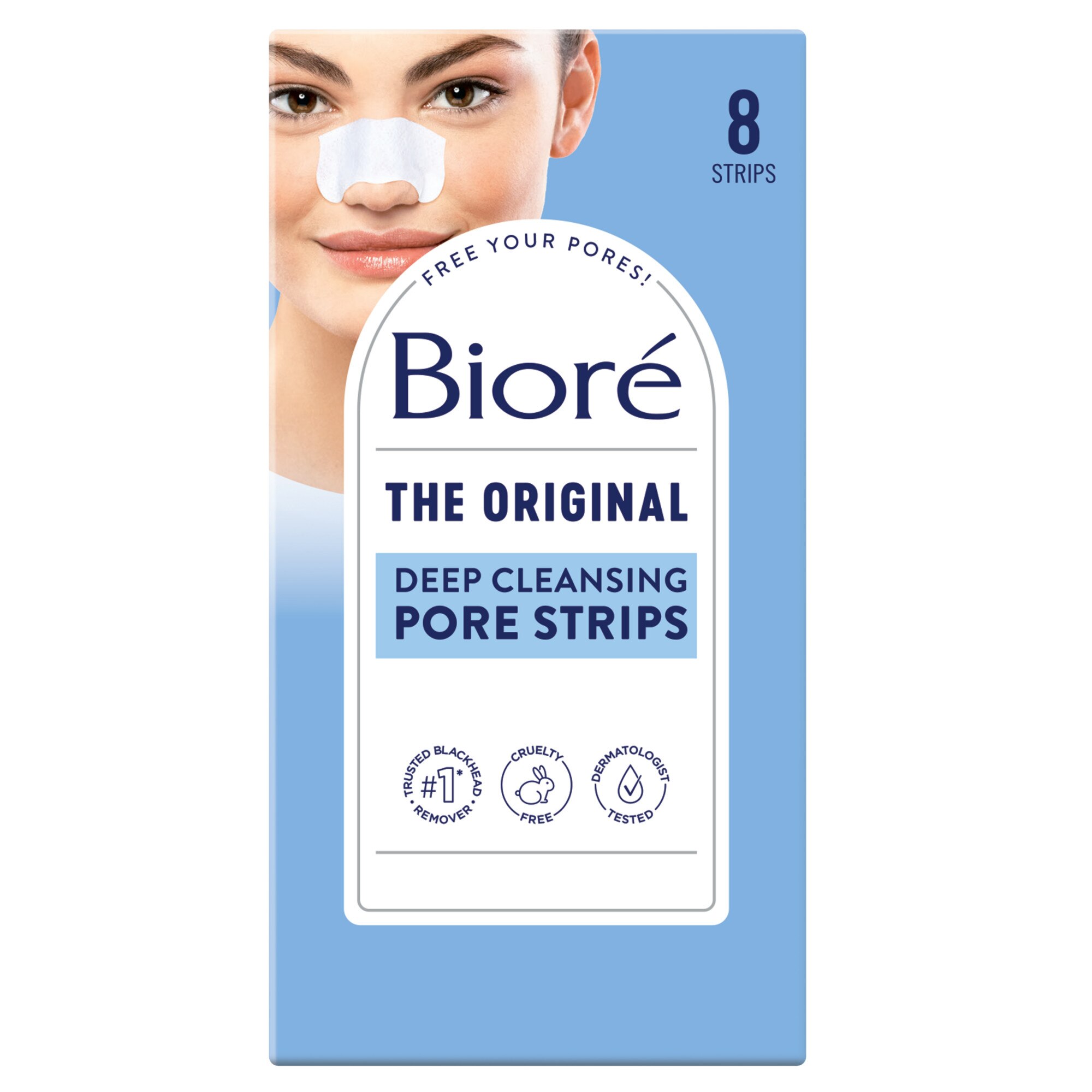 Biore Original Pore Strips Blackhead Remover Nose Strips, Oil Free