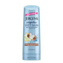 Jergens Wet Skin In-shower Body Lotion with Coconut Oil, Dermatologist Tested, 10 OZ
