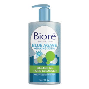 Biore Blue Agave & Baking Soda Face Wash for Combination Skin, 6.77 OZ