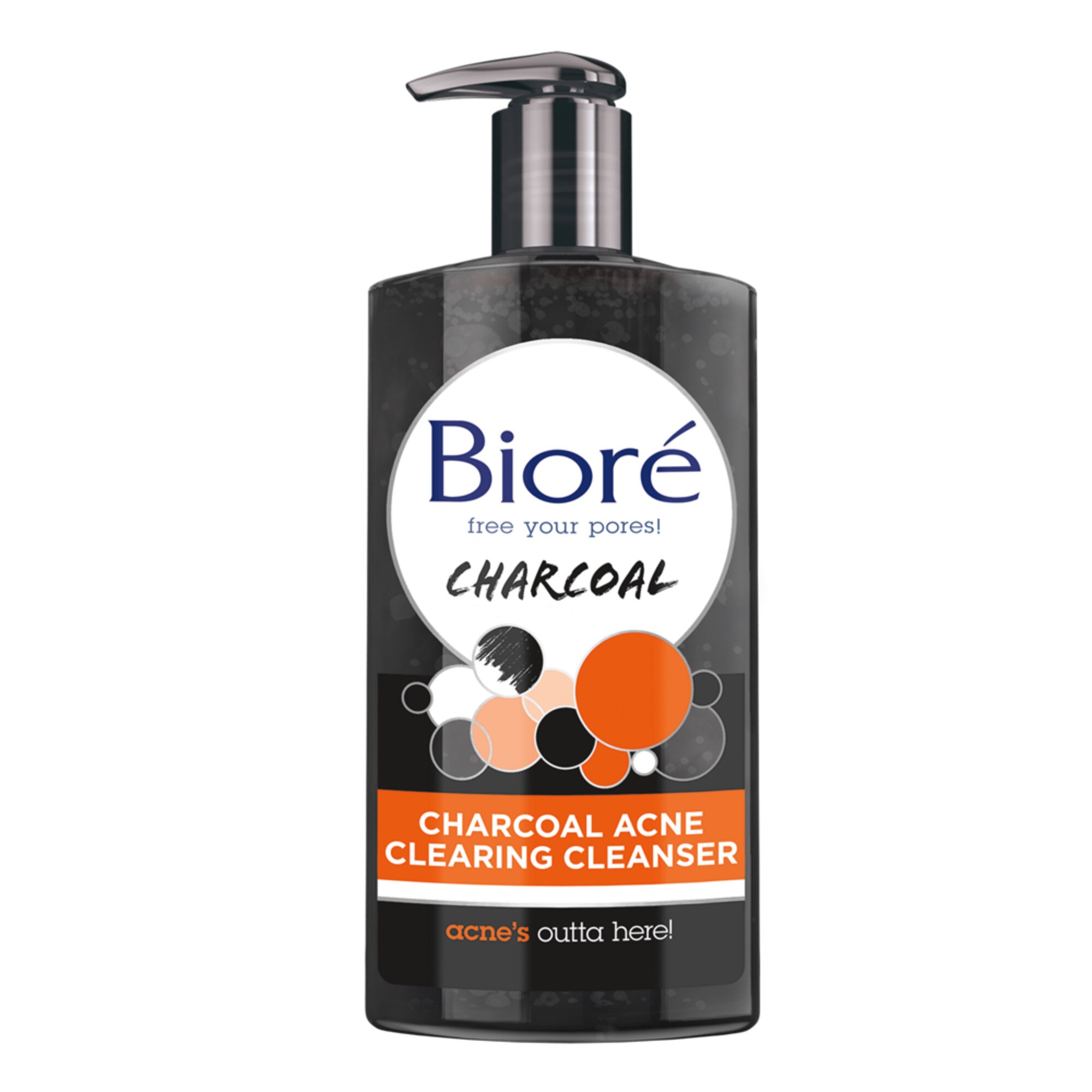 Biore Charcoal Acne Face Wash, 1% Salicylic Acid, for Normal to Oily Skin, 6.77 OZ