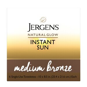 Jergens Natural Glow Towelette, Medium Bronze, 6CT