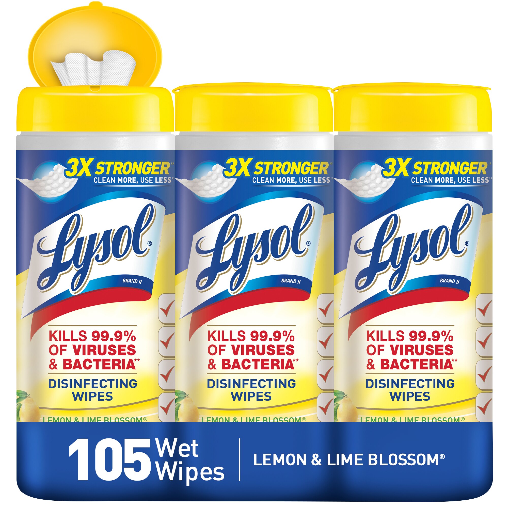 Lysol Disinfecting Wipes Lemon And Lime Blossom 35 Ct , CVS