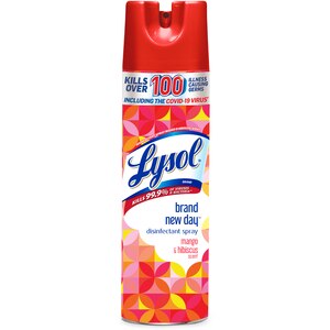 Lysol Brand New Day - Desinfectante en aerosol, Mango & Hibiscus, 19 oz