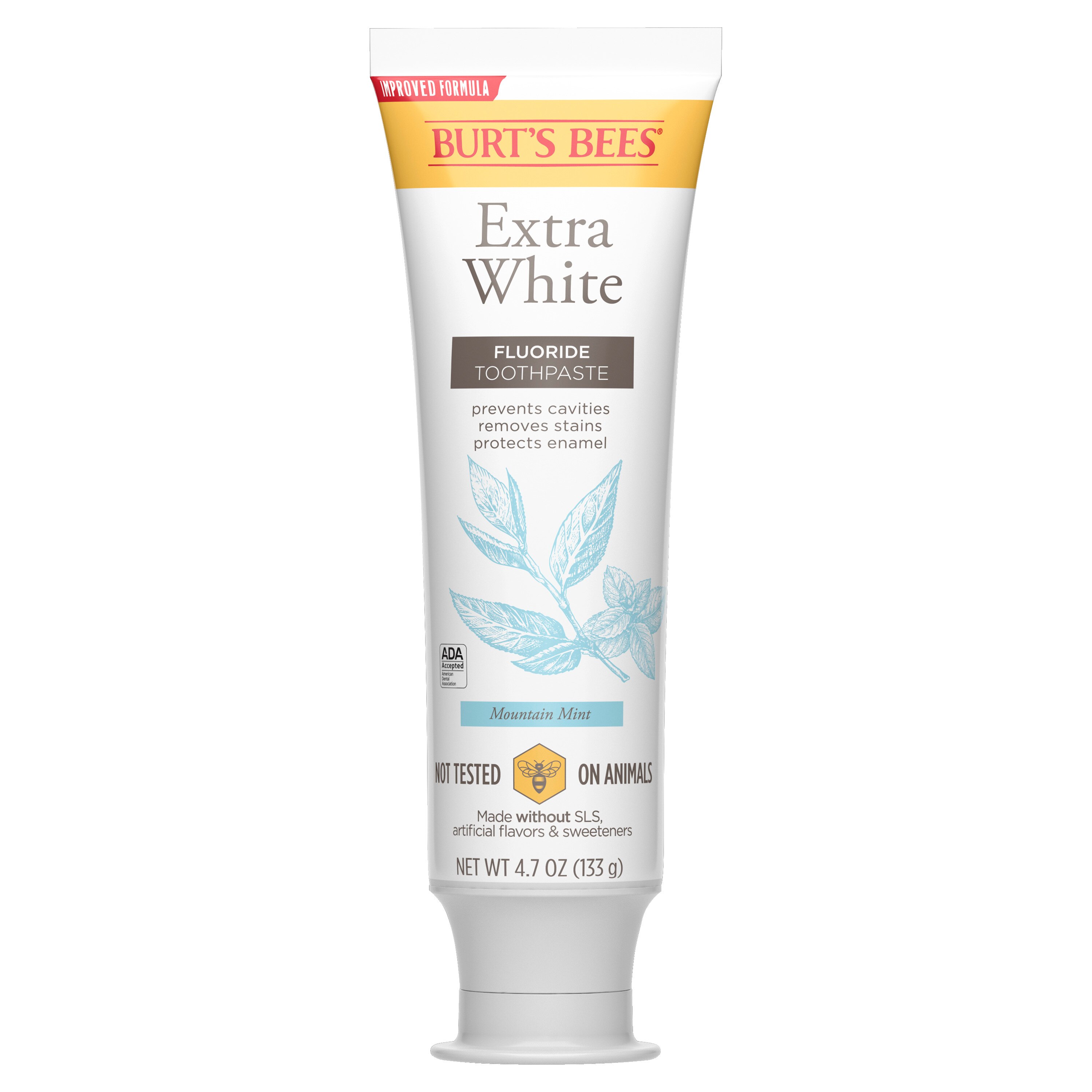 Burt's Bees Extra White Fluoride Toothpaste, Mountain Mint, 4.7 Oz , CVS