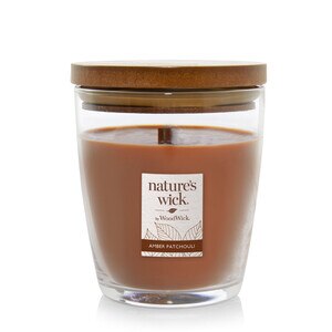 Nature's Wick Crackle Burning Jar Candle, Amber Patchouli, 10 Oz , CVS