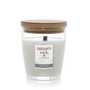 Nature's Wick Crackle Burning Jar Candle, Teakwood, 10 Oz , CVS