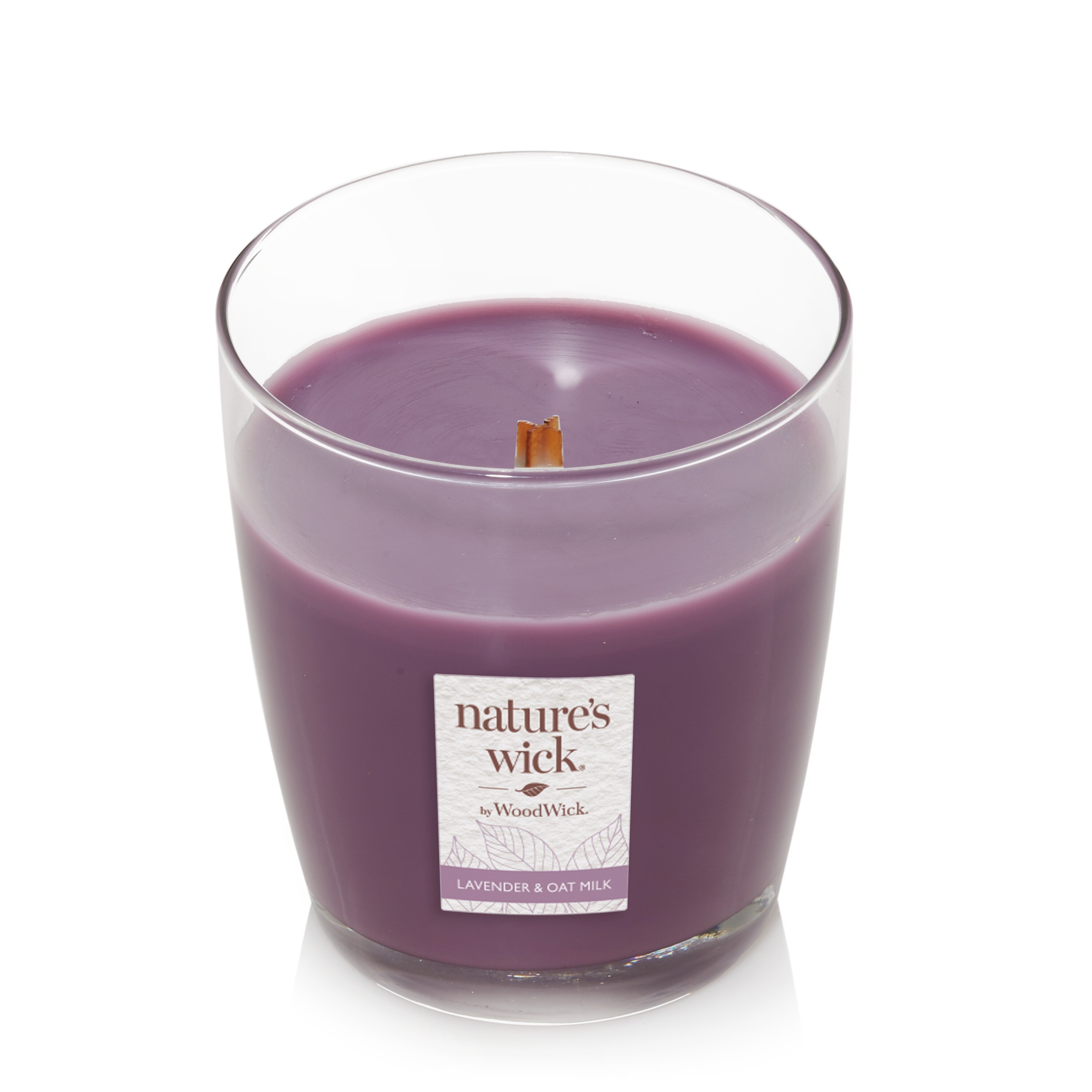 Nature's Wick Lavender Oat Milk Crackle Burning Jar Candle, 10oz , CVS