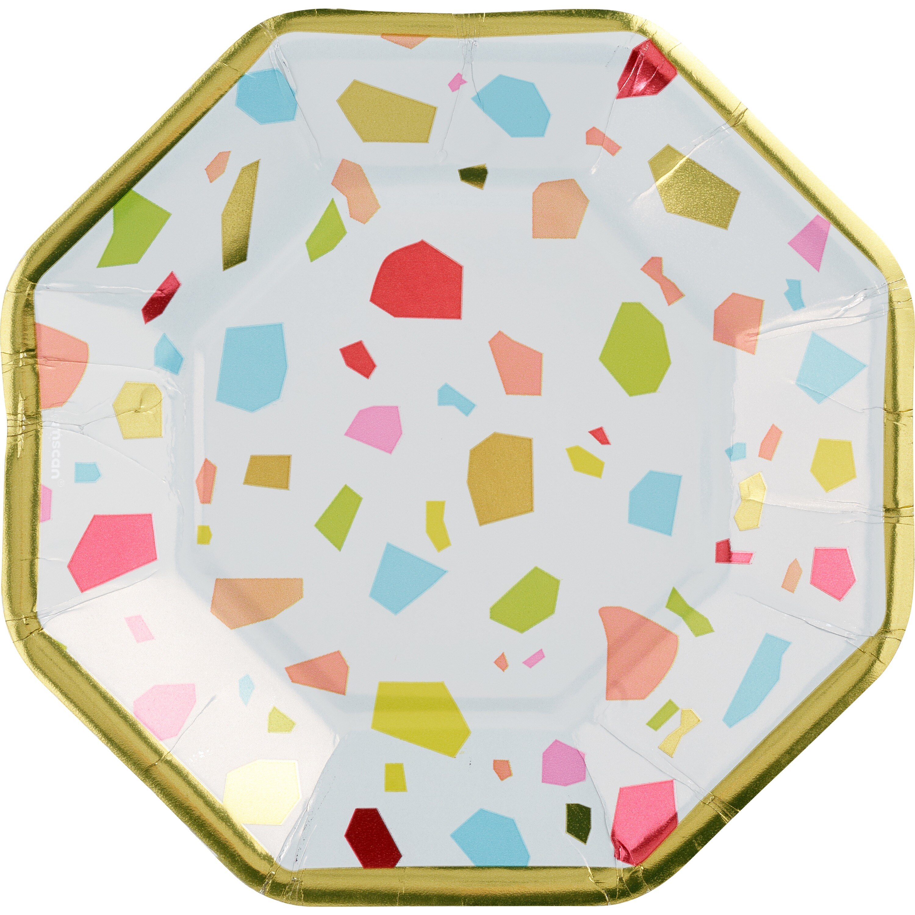 Amscan Party Impressions Plate, Rainbow - 8 Ct , CVS