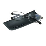 Foster Grant Ti-Tech Premium Men's Flat Metal Reading Glasses, thumbnail image 3 of 5