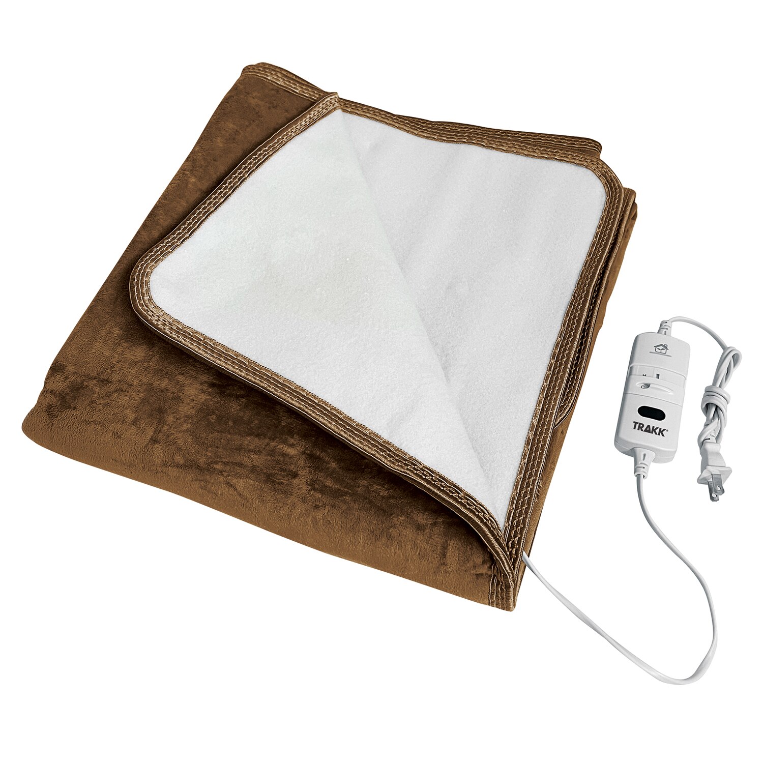 TRAKK Heated Electric Blanket Throw Tan