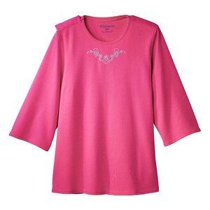 Silverts Top Open Back Scoop, Extreme Pink, 2XL