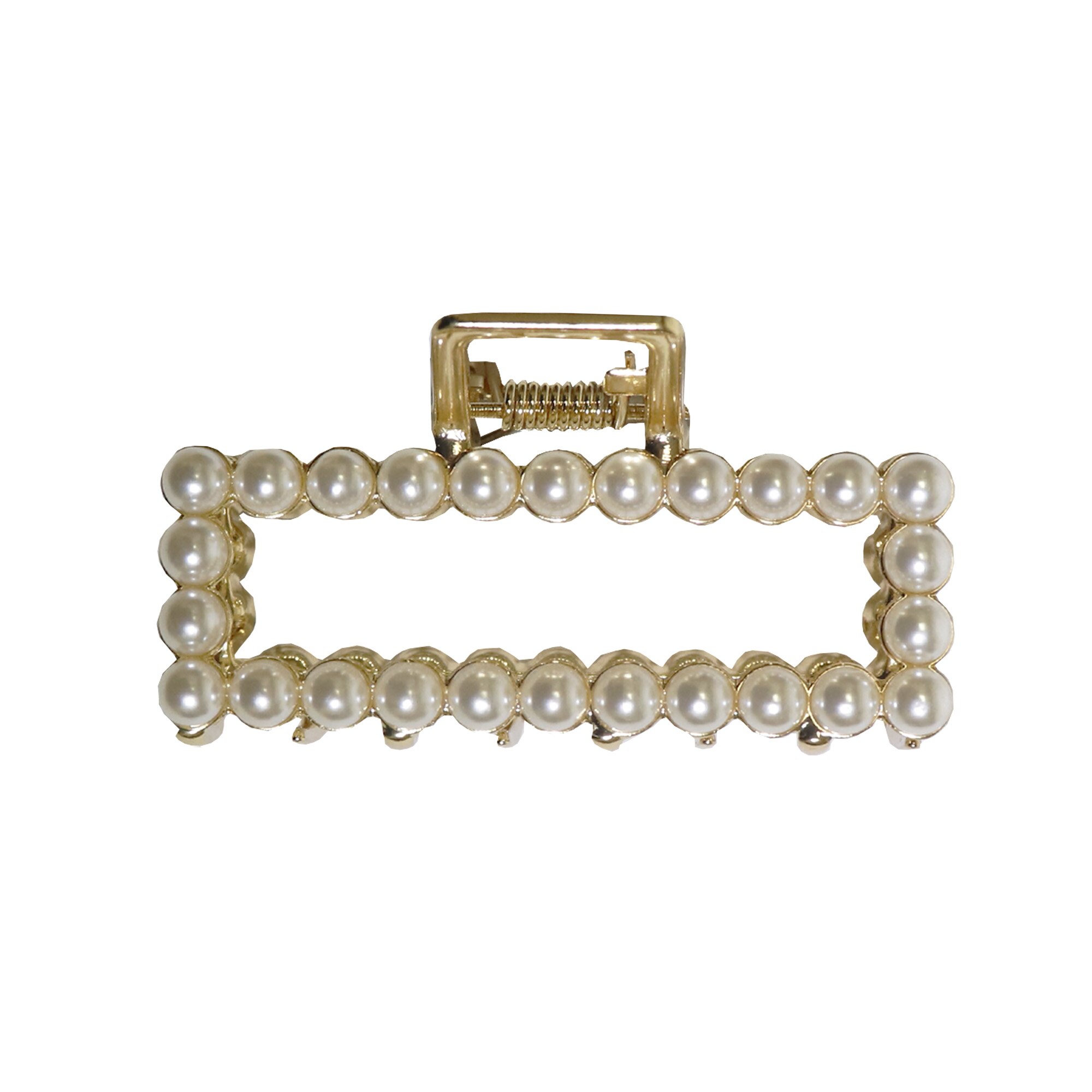 Hive And Co. Gold Metal Claw Clip, Faux Pearl , CVS