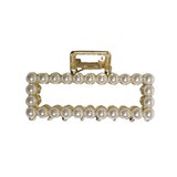 Hive and Co. Gold Metal Claw Clip, Faux Pearl, thumbnail image 1 of 3