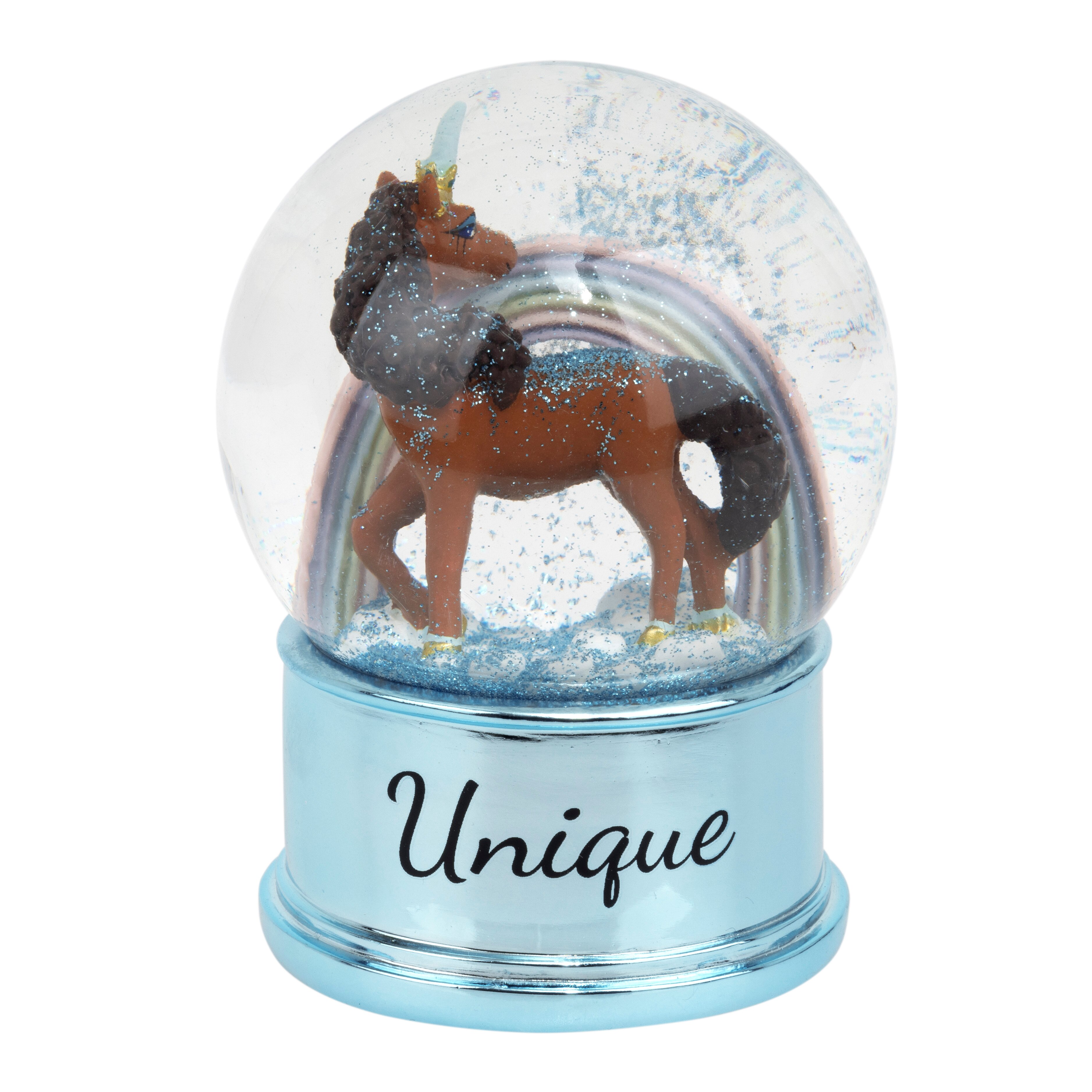 Red & Pink Afro Unicorn Snow Globe, Assorted, 5.25 In , CVS