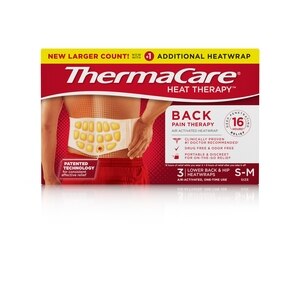 ThermaCare Lower Back & Hip Pain Relief Therapy Heat Wraps, 3 CT, S/M , CVS