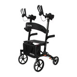 Journey Health and Lifestyle So Lite Glide Walker Upright Rollator, Black, thumbnail image 1 of 4