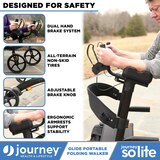 Journey Health and Lifestyle So Lite Glide Walker Upright Rollator, Black, thumbnail image 3 of 4
