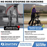 Journey Health and Lifestyle So Lite Glide Walker Upright Rollator, Black, thumbnail image 4 of 4
