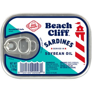 Beach Cliff Sardines In Soybean Oil, 3.5 Oz - 3.75 Oz , CVS
