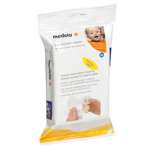 Medela Quick Clean Breastpump & Accessorty Wipes, 24CT